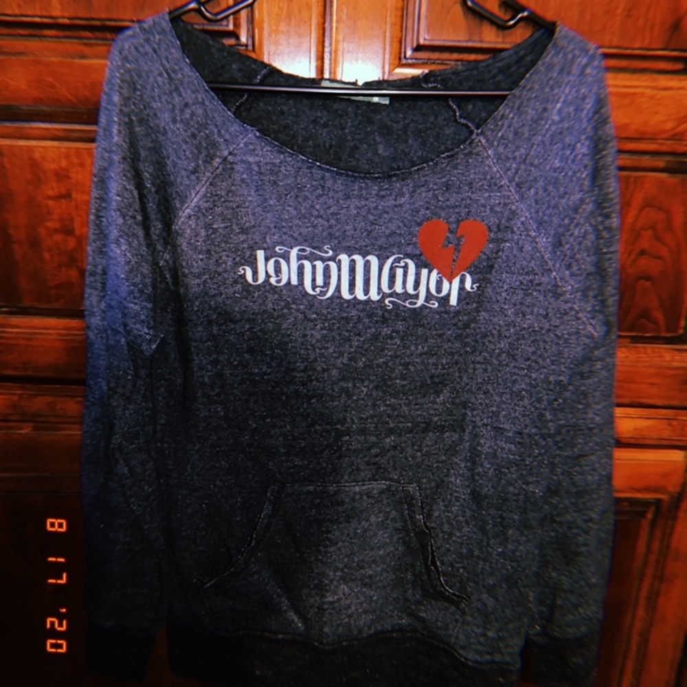 charcoal grey john mayer hoodie